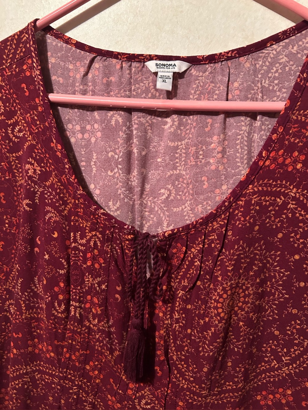 Sonoma Goods for Life XL Maroon Blouse - Picture 2 of 7